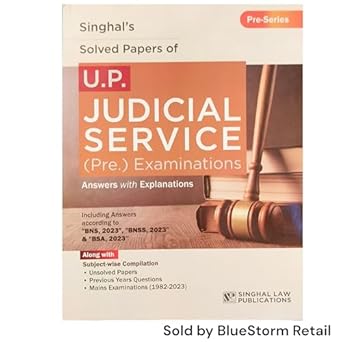 Singhal's Solved Paper of U.P. Judicial Service (Pre.) Examination Answers with Explanations - Edition 2025