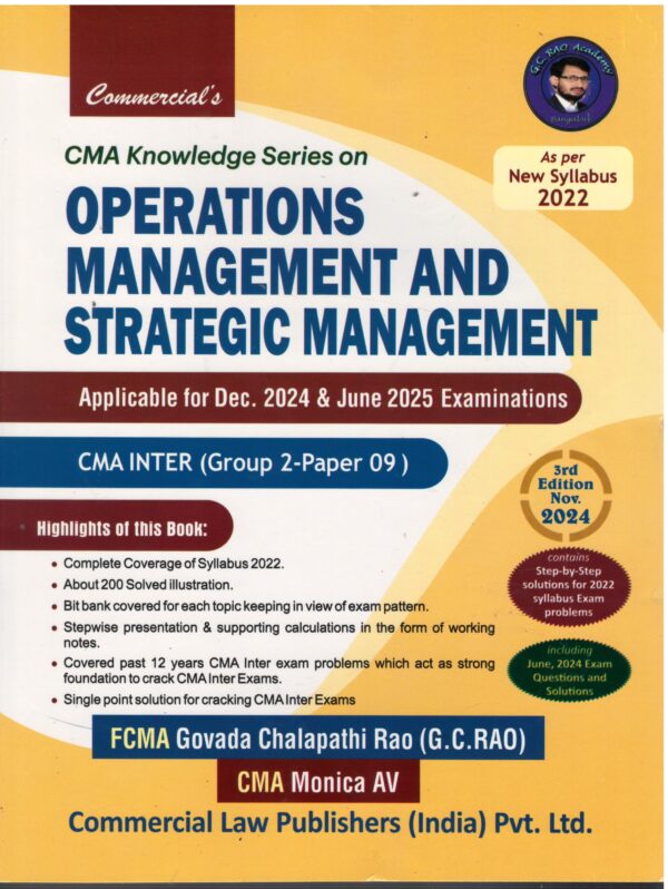 Commercial’s Operations Management & Strategic Management (OMSM) - 3rd Edition 2024