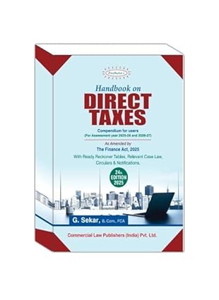 commercial's Handbook on Direct Taxes (For Assessment Year 2025-26 And 2026-27) - 24th Edition 2025