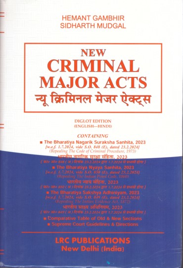 LRC's New Criminal Major Acts, (Hindi-English Diglot) - Edition 2025