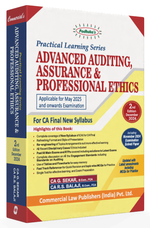 Commercial's Practical Learning Series Advanced Auditing Assurance & Professional Ethics For CA final - Edition 2025