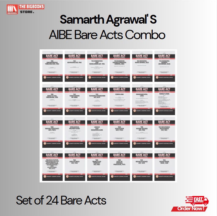 Samarth Agrawal's AIBE Bare Acts Combo (Set of 24 Bare Acts) - Latest Edition