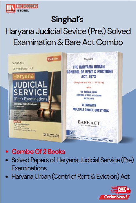 Singhal's Solved Papers Of Haryana Judicial service (Pre.) Examinations With Haryana Urban (Control Of Rent & Eviction) Act, 1973 - Edition 2024