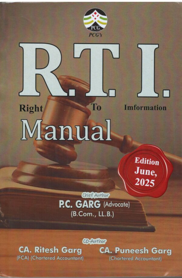 PCG's Right To Information (R.T.I.) Manual - Edition 2025