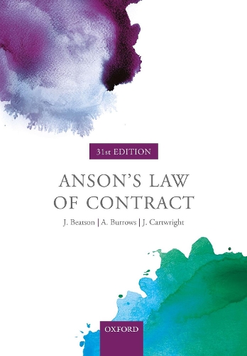 Oxford's An Son's Law Of Contracct - 31st Edition 2025