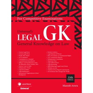 Universal's Legal GK (Genral Knowledge on Law) – 35th Edition 2025 Universal's Legal GK (Genral Knowledge on Law) – 35th Edition 2025
