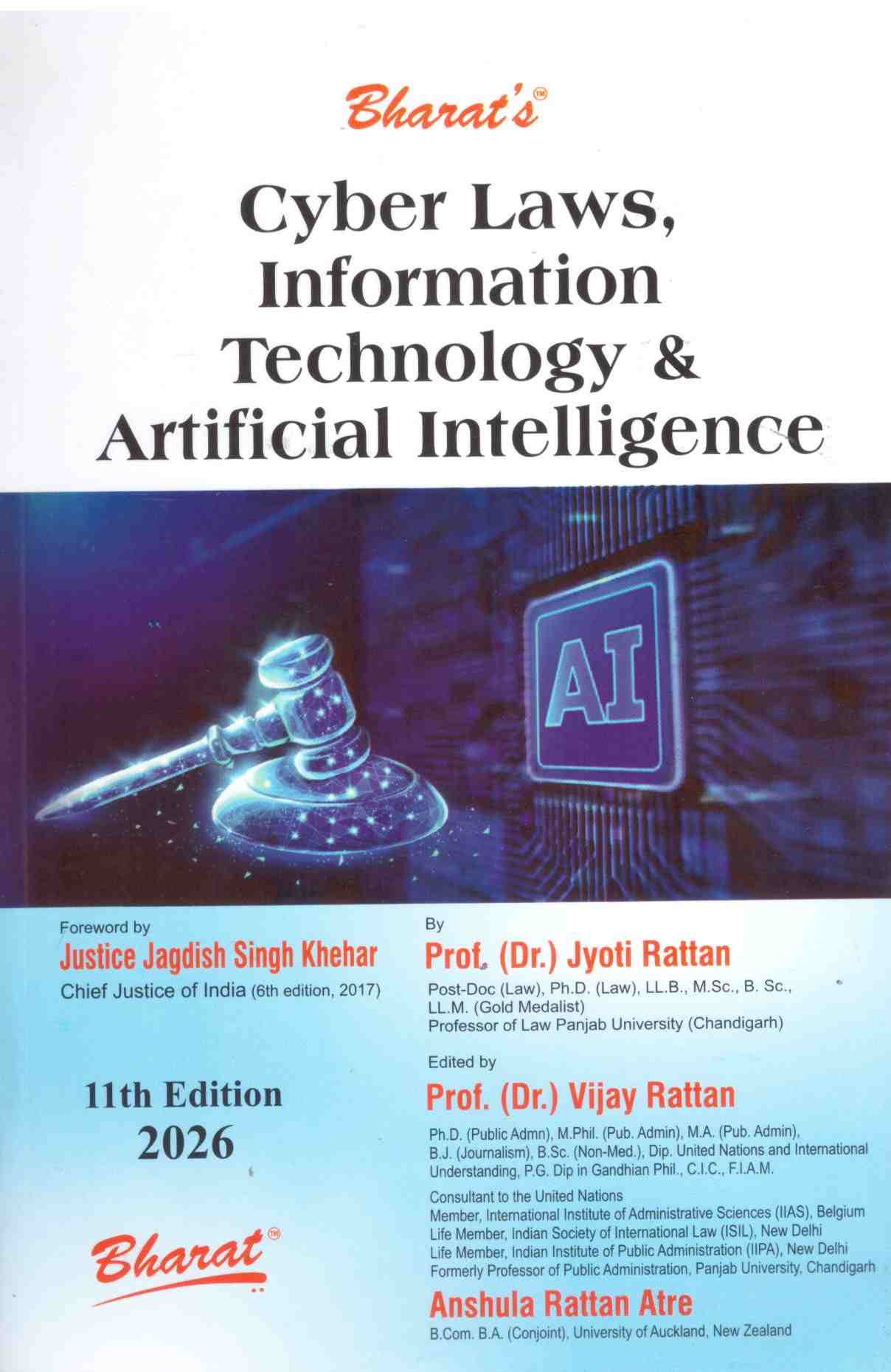 Bharat's Cyber Laws Information Technology and Artificial Intelligence - 11th Edition 2026