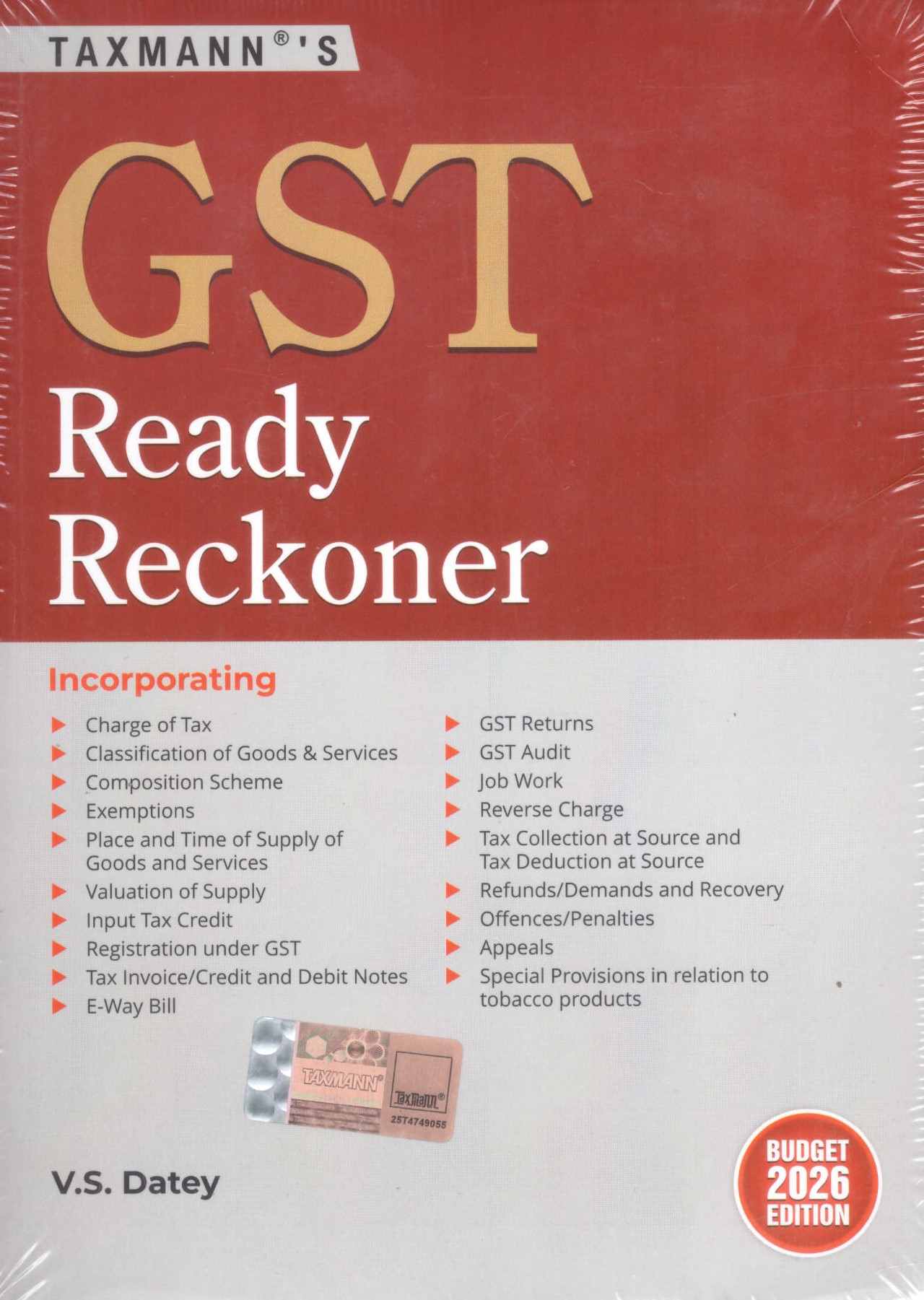 Taxmann's GST Ready Reckoner - 1st Edtion 2026