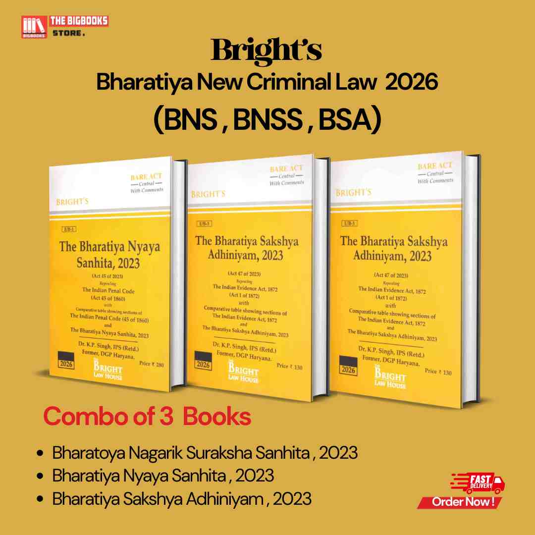 Bright's Combo of New Criminal Laws Bare Act (BNS, BNSS, BSA) - 1st Edition 2026