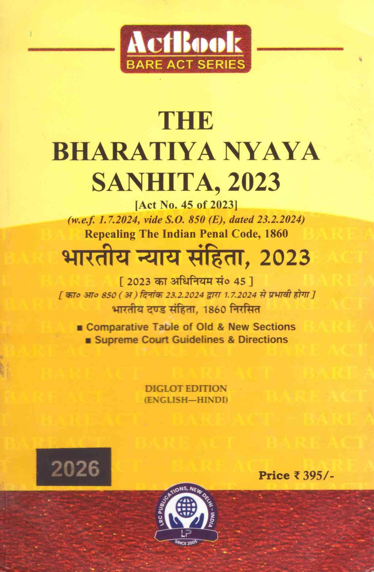 LRC's  The Bharatiya Nyaya Sanhita, 2023  ( BNS) Diglot -1st Edition 2026