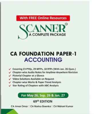 Scanner CA Foundatio Paper-1 ( Accounting  ) May 26, Sep. 26 & Jan. 27- 69th Edition 2026