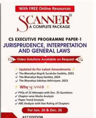 Scanner CSEP ( Group -1 ) Paper-1 ( Jurisprudence,Interpretation and General Laws ) For Jun .26 & Dec .26 - Edition 2026 Scanner CSEP ( Group -1 ) Paper-1 ( Jurisprudence,Interpretation and General Laws ) For Jun .26 & Dec .26 - Edition 2026