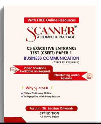 Scanner CSEET Paper-1 (Business Communication ) Jun .26 & Dec .26 - Edition 2026 Scanner CSEET Paper-1 (Business Communication ) Jun .26 & Dec .26 - Edition 2026
