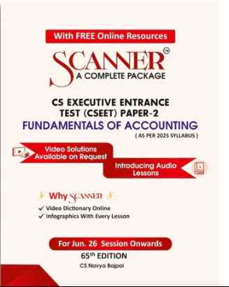 Scanner CSEET Paper-2( Fundamentals of Accounting ) Jun .26 & Dec .26 - Edition 2026