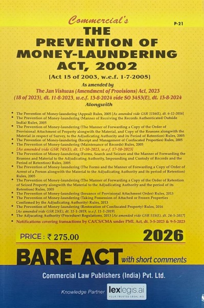 Commercial's The Prevention of Money Laundering Act, 2002 - Edition 2026