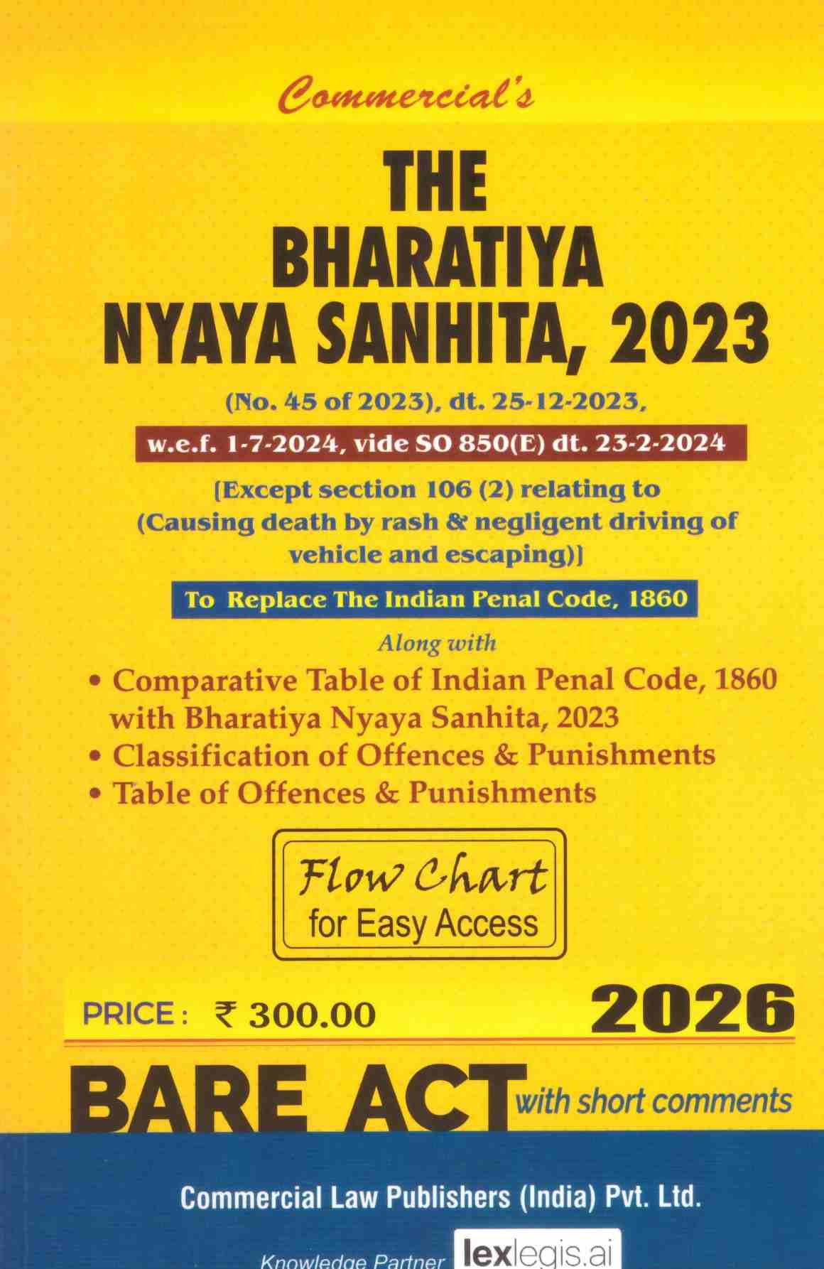 Commercial's Bharatiya Nyaya Sanhita, 2023 - Edition 2026