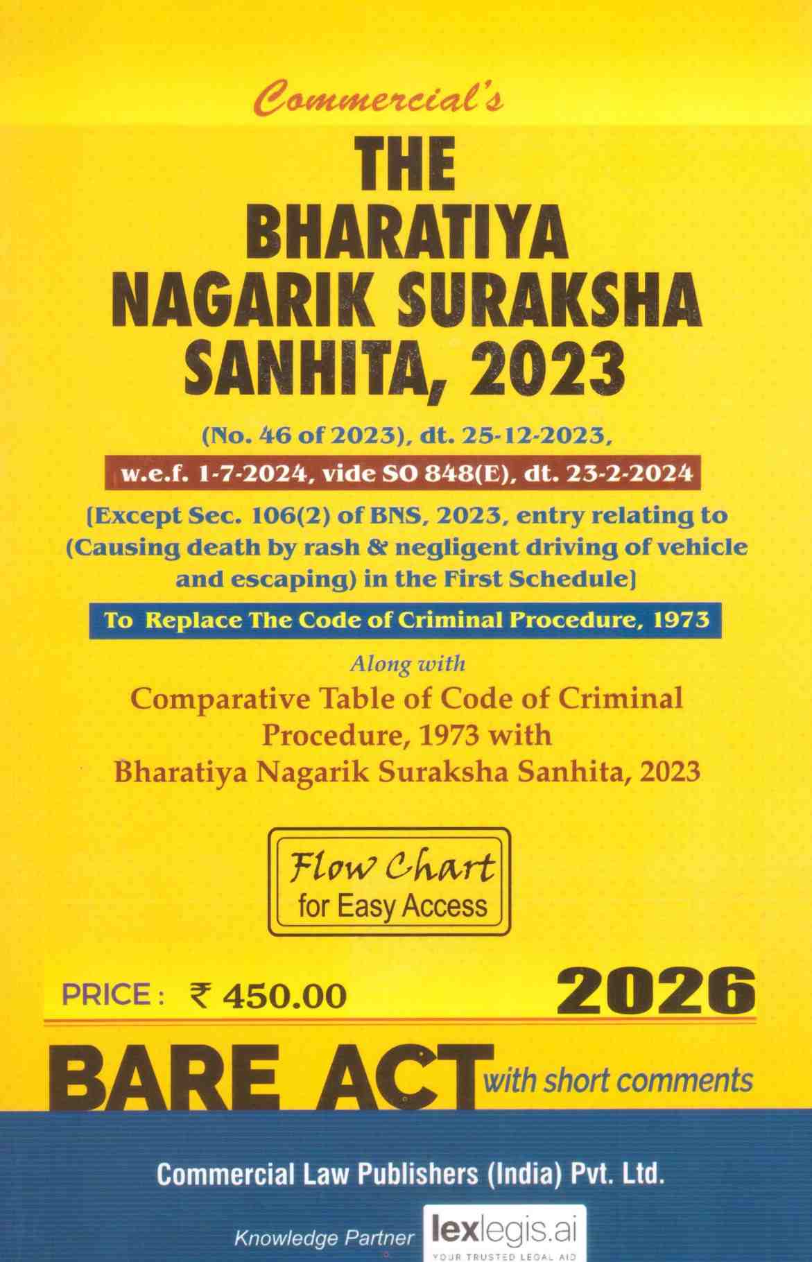 Commercial's Bharatiya Nagarik Suraksha Sanhita, 2023 - Ediiton 2026