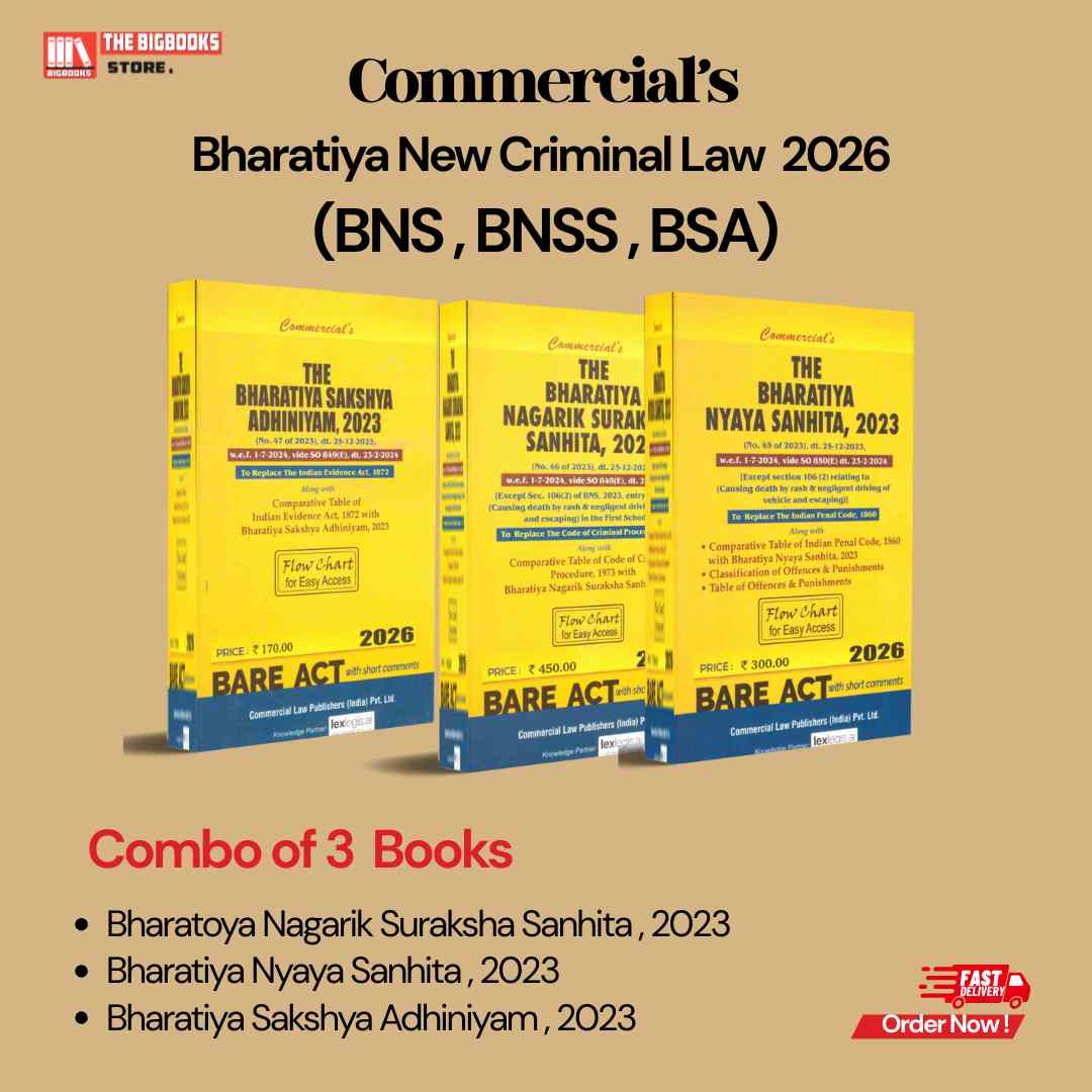 Commercial's  Combo of New Criminal Laws Bare Act (BNS, BNSS, BSA)  - 1st Edition 2026