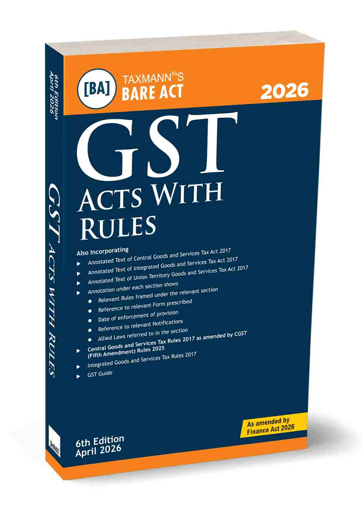 Taxmann's GST Acts with Rules – 6th Edition 2026