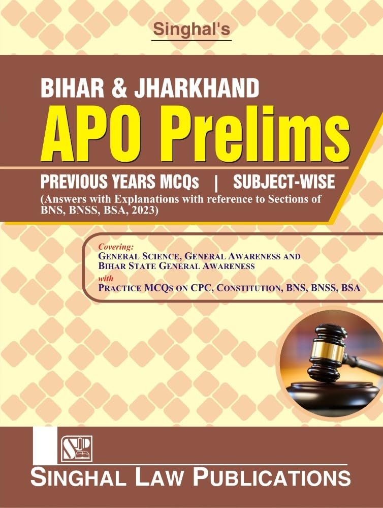 Singhal's Bihar & Jharkhand APO Prelims MCQ - Edition 2026