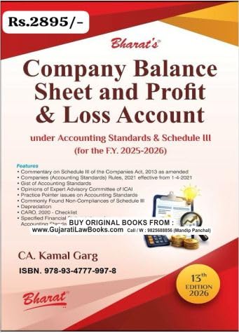Bharat's Company Balance Sheet and Profit & Loss Account - 13th Edition 2026 Bharat's Company Balance Sheet and Profit & Loss Account - 13th Edition 2026