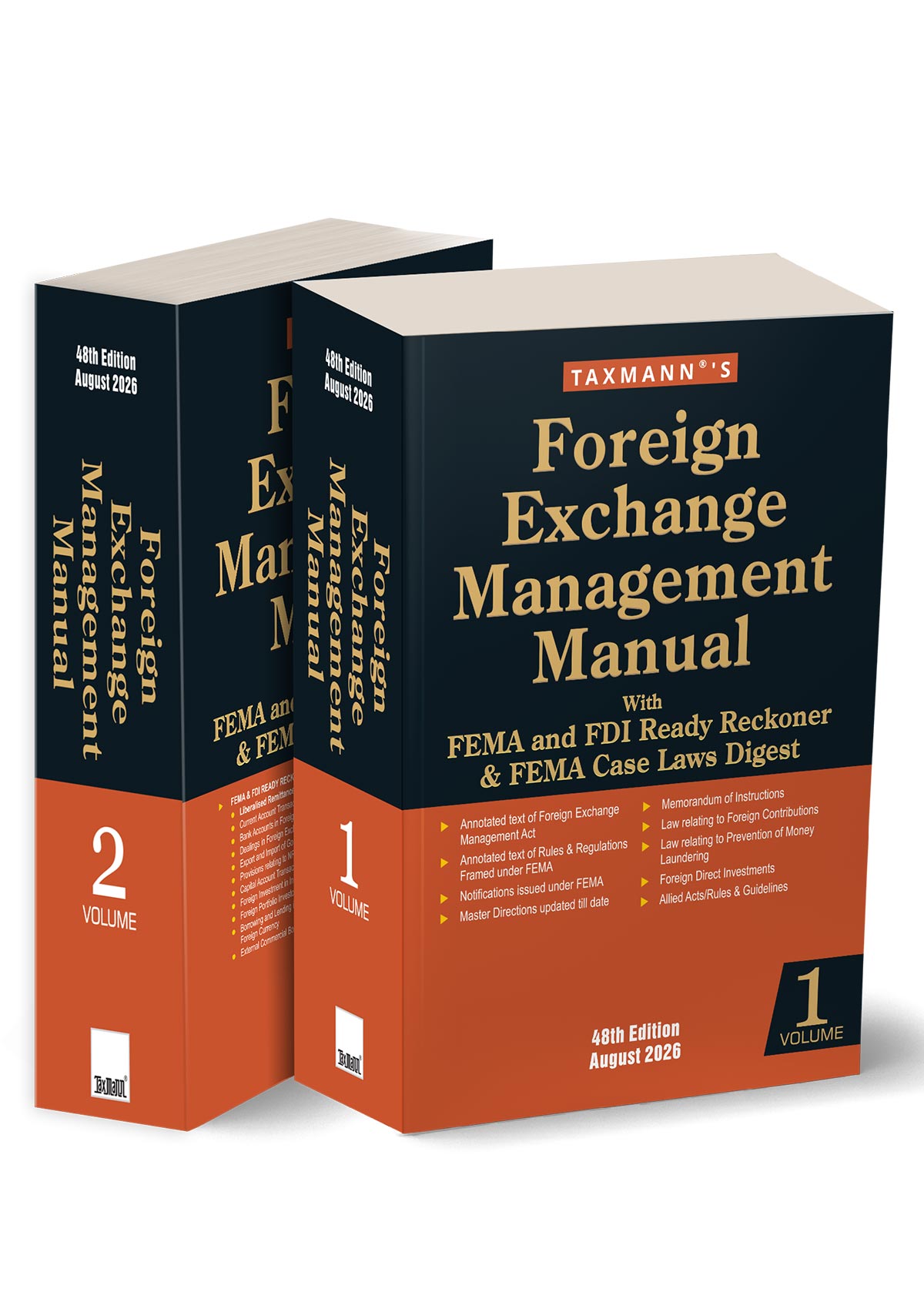 Taxmann's Foreign Exchange Management Manual with FEMA and FDI Ready Reckoner & FEMA Case Laws Digest ( Vols of 2 Set ) - 48th Edition 2026 Taxmann's Foreign Exchange Management Manual with FEMA and FDI Ready Reckoner & FEMA Case Laws Digest ( Vols of 2 Set ) - 48th Edition 2026