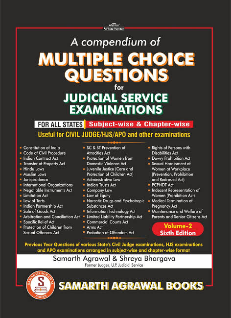Samarth's A Compendium of Multiple Choice Questions for Judicial Service Examinations (Volume 2) - 6th Edition 2026 Samarth's A Compendium of Multiple Choice Questions for Judicial Service Examinations (Volume 2) - 6th Edition 2026