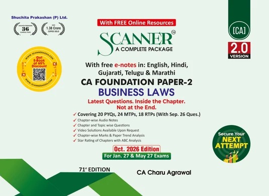 Scanner CA Foundatio Paper-2( Business Laws  ) Jan. 27 & May. 27 -71th Edition 2026