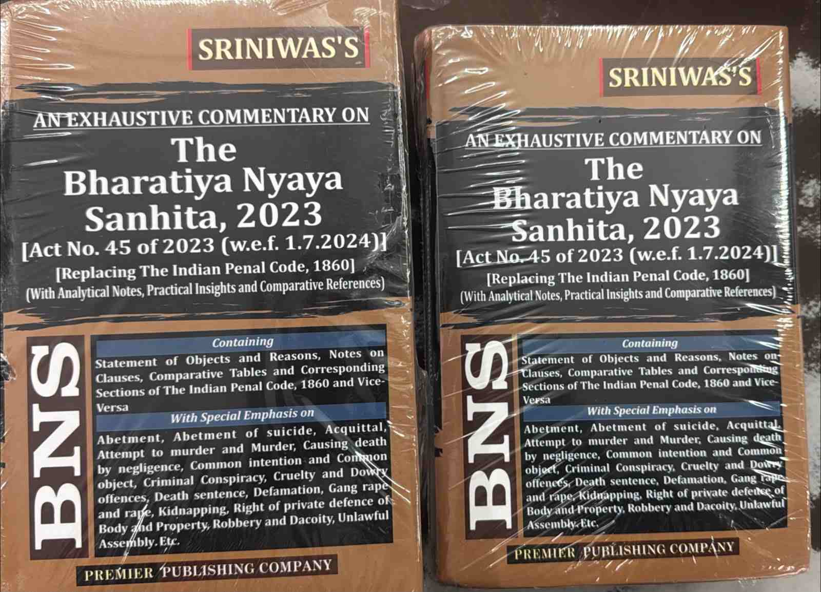 Premier's An Exhaustive Commentary On The Bharatiya nyaya Sanhita, 2023 ( BNS ) (Set Of 2 Vols) - Edtition 2026